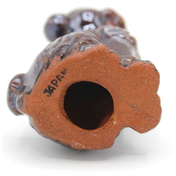 Vintage Japan Brown Poodle Figurine 4.5” Hand Painted Ceramic Redware Terracotta - Picture 7 of 7